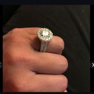 New Wedding Engagement Ring Sterling Silver Size 6